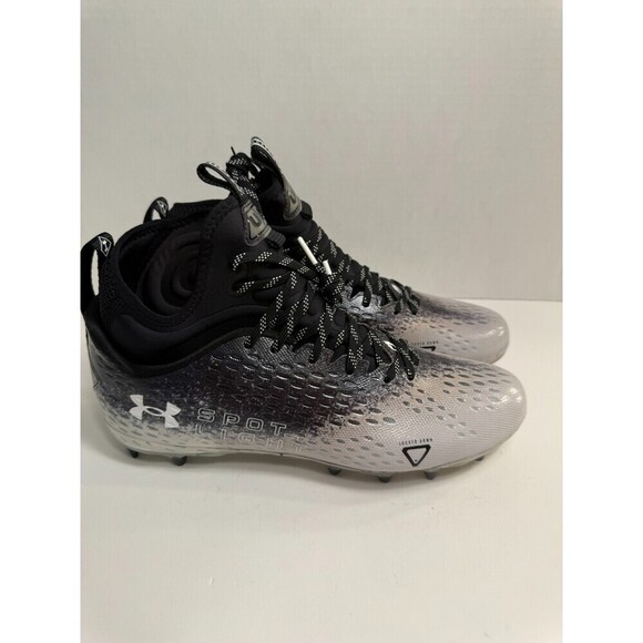 .9080 Under Armour Spotlight Lux Mc 2.0 Football Cleats Black/White US-11.5 Mens - Picture 1 of 5